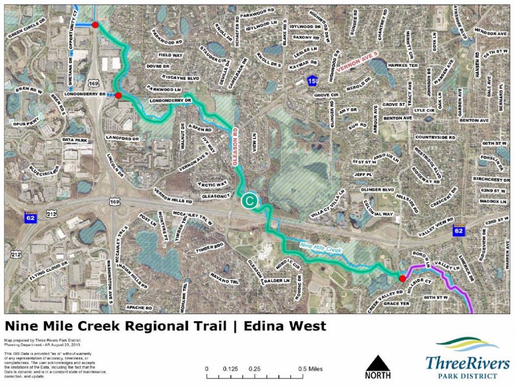 TRPD 9 Mile Creek Trail map